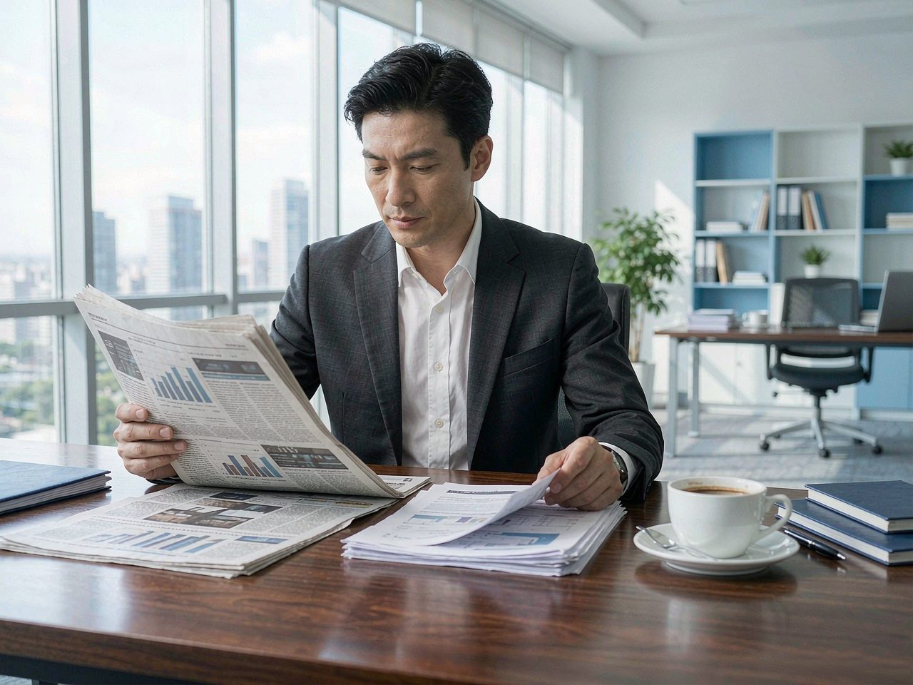 行业资讯示意图：新闻资讯卡片与政策文件